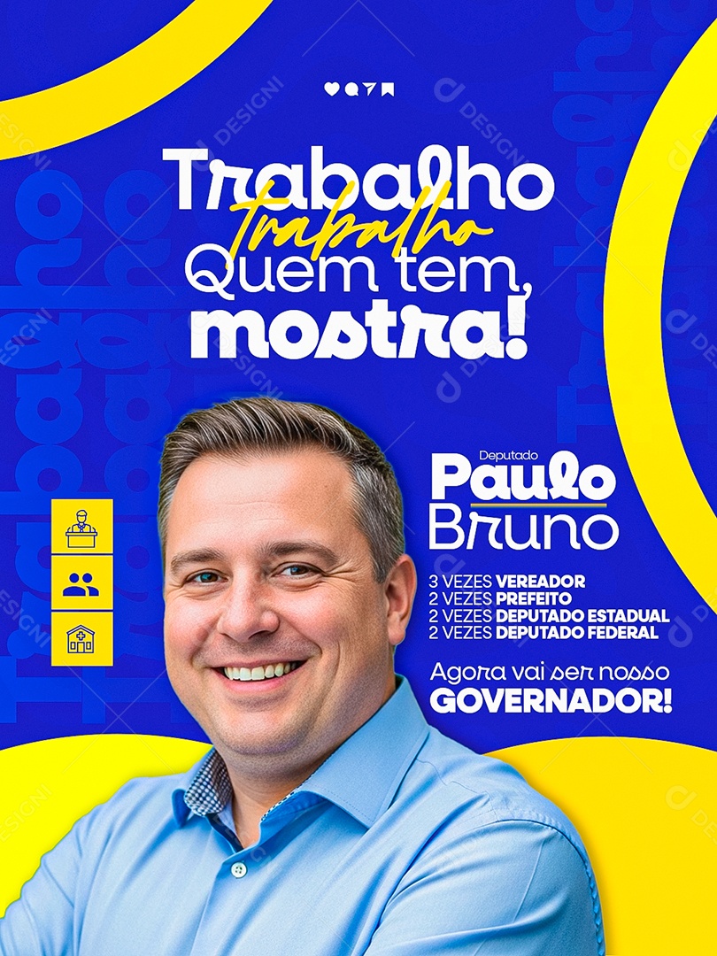Política Deputado Agora Vai Ser Nosso Governador Social Media PSD Editável
