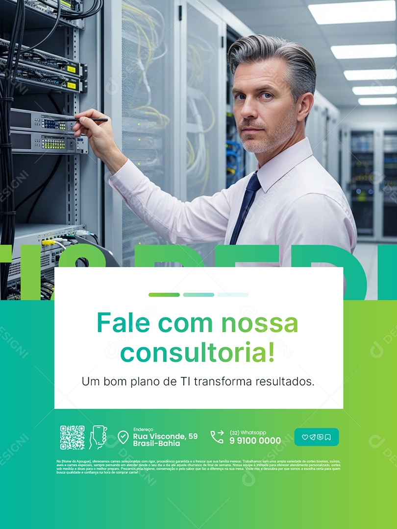 Empresa TI Fale com Nossa Consultoria Social Media PSD Editável