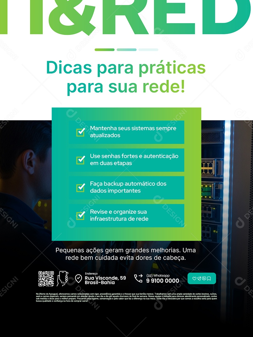 Empresa TI Dicas para Práticas para Sua Rede Social Media PSD Editável