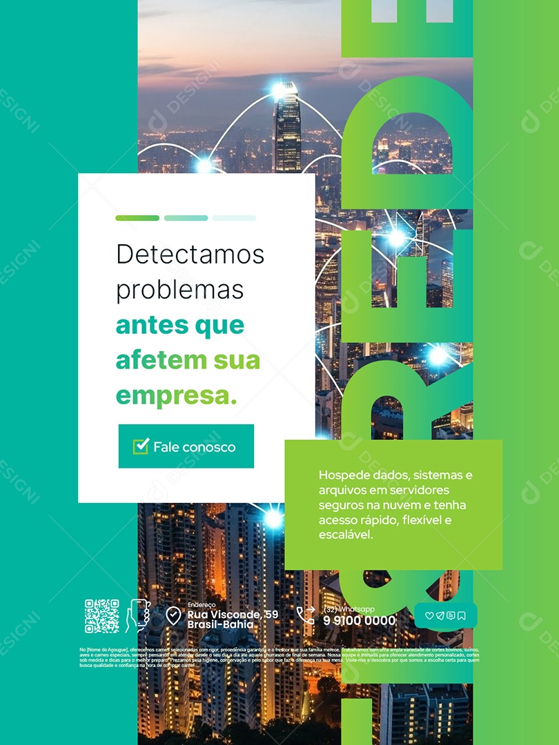 Empresa TI Detectamos Problemas Social Media PSD Editável