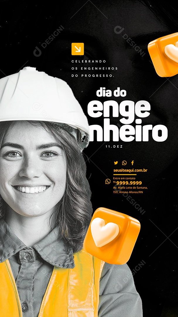 Story Dia do Engenheiro 11 de Dezembro Celebrando Os Engenheiros Social Media PSD Editável