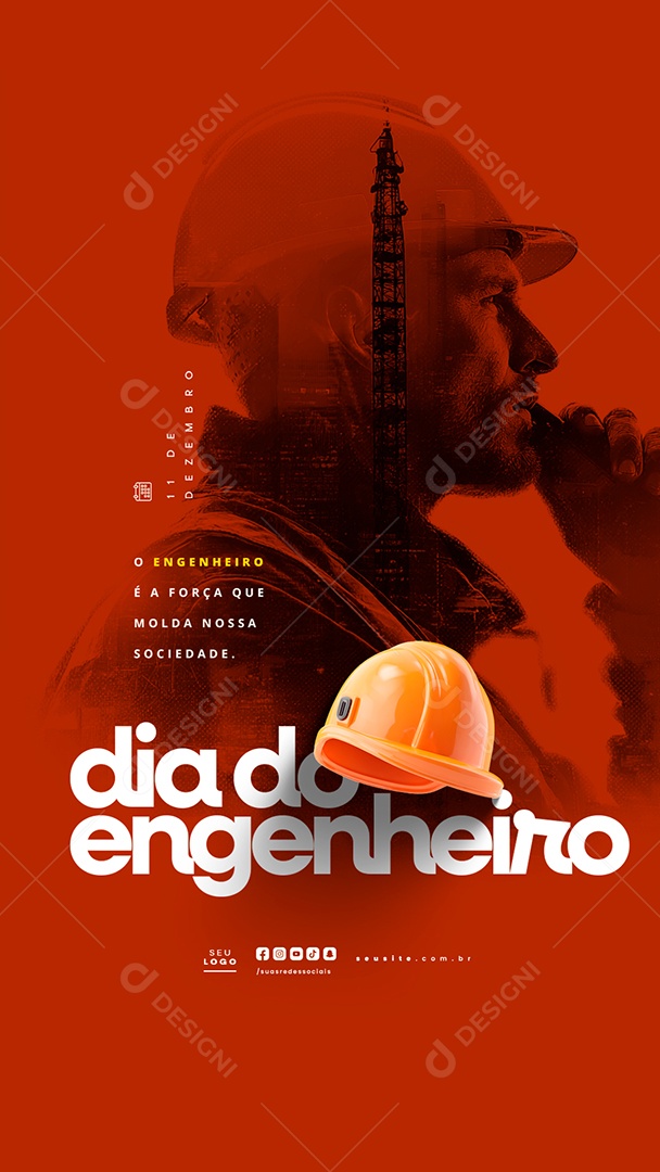 Story Dia do Engenheiro 11 de Dezembro Social Media PSD Editável