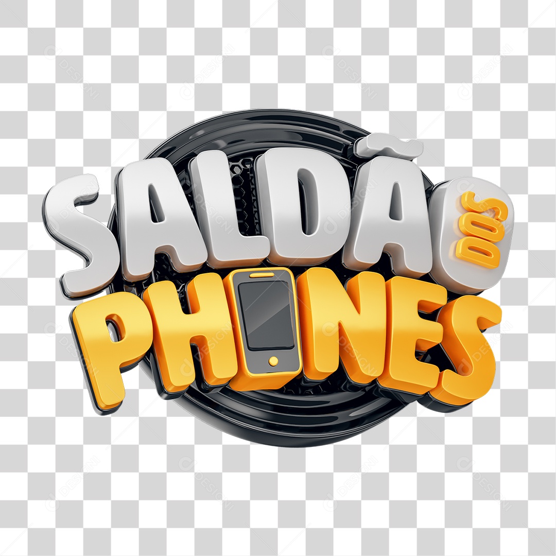 Selo 3D Saldão dos Phones PNG Transparente