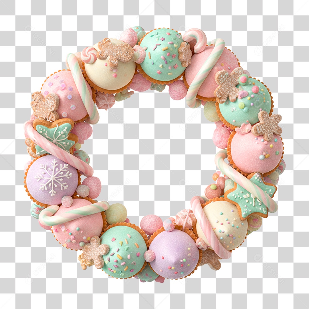 Guirlanda de Natal Doceira PNG Transparente