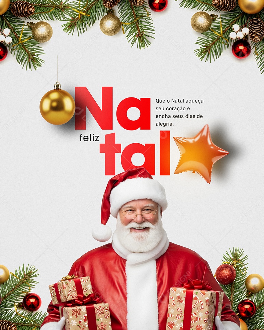 Feliz Natal 25 de Dezembro Social Media PSD Editável