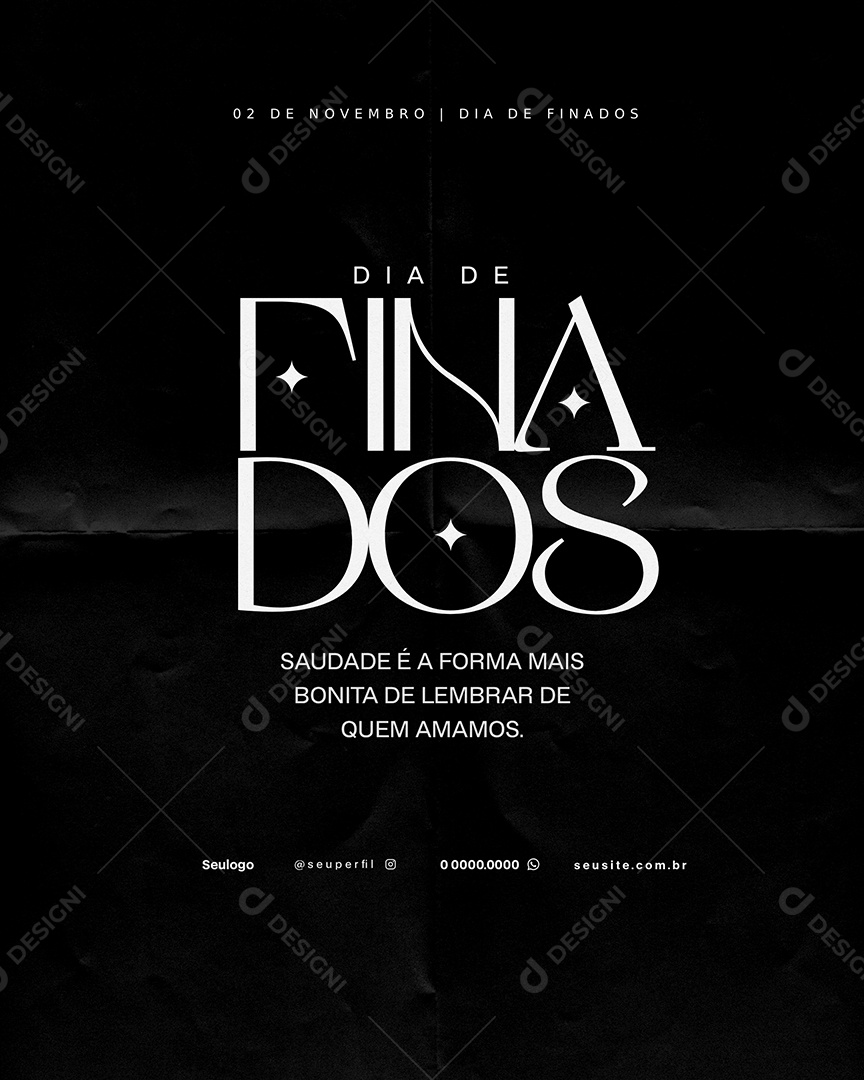 Dia de Finados 02 de Novembro Social Media PSD Editável