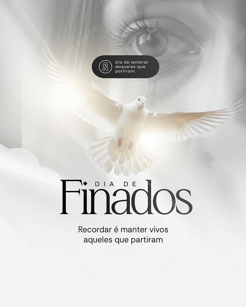 Dia de Finados 02 de Novembro Recordar é Manter Vivos Social Media PSD Editável