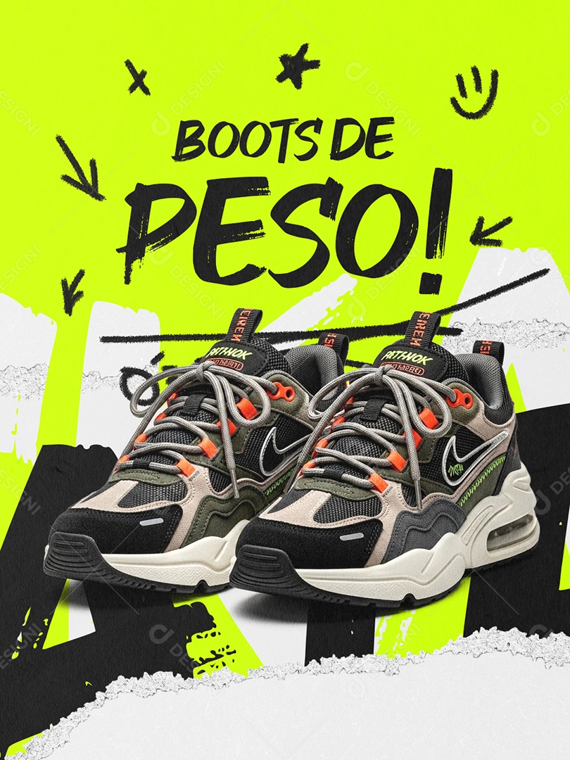 Loja de Skate Boots de Peso Social Media PSD Editável