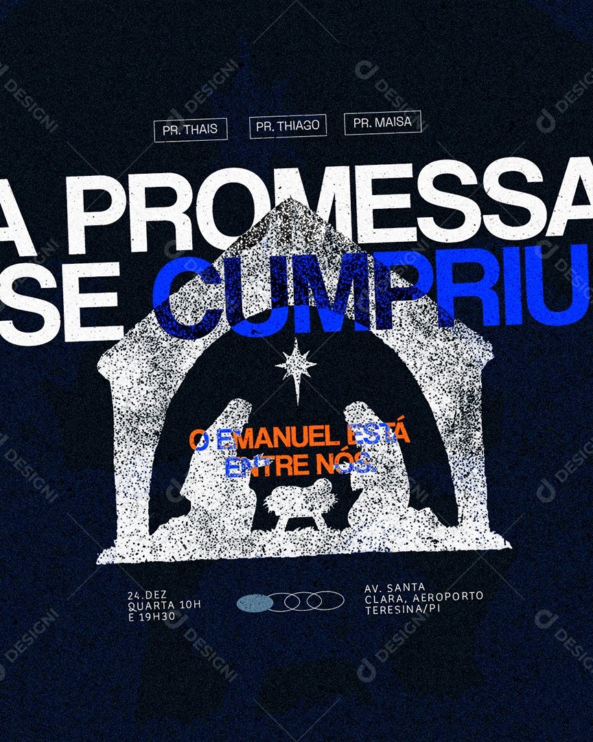 Flyer Gospel a Promessa Se Cumpriu Social Media PSD Editável