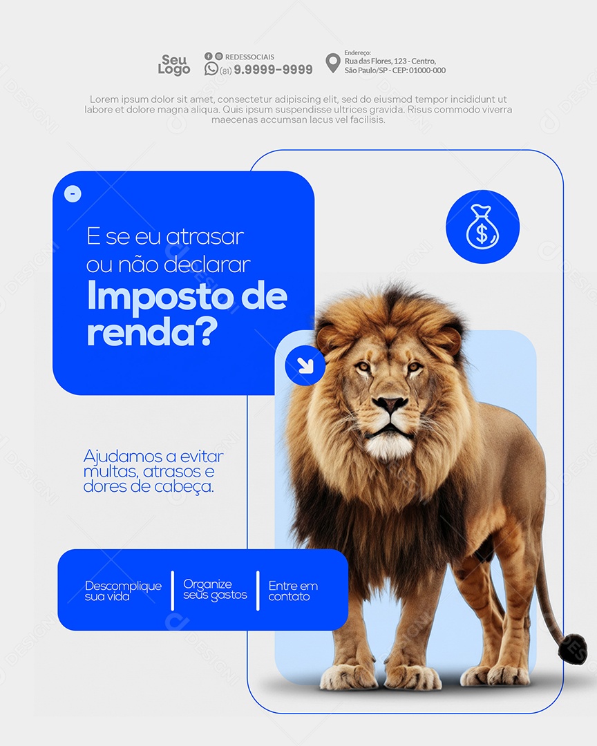 Contabilidade E se eu Atrasar Social Media PSD Editável