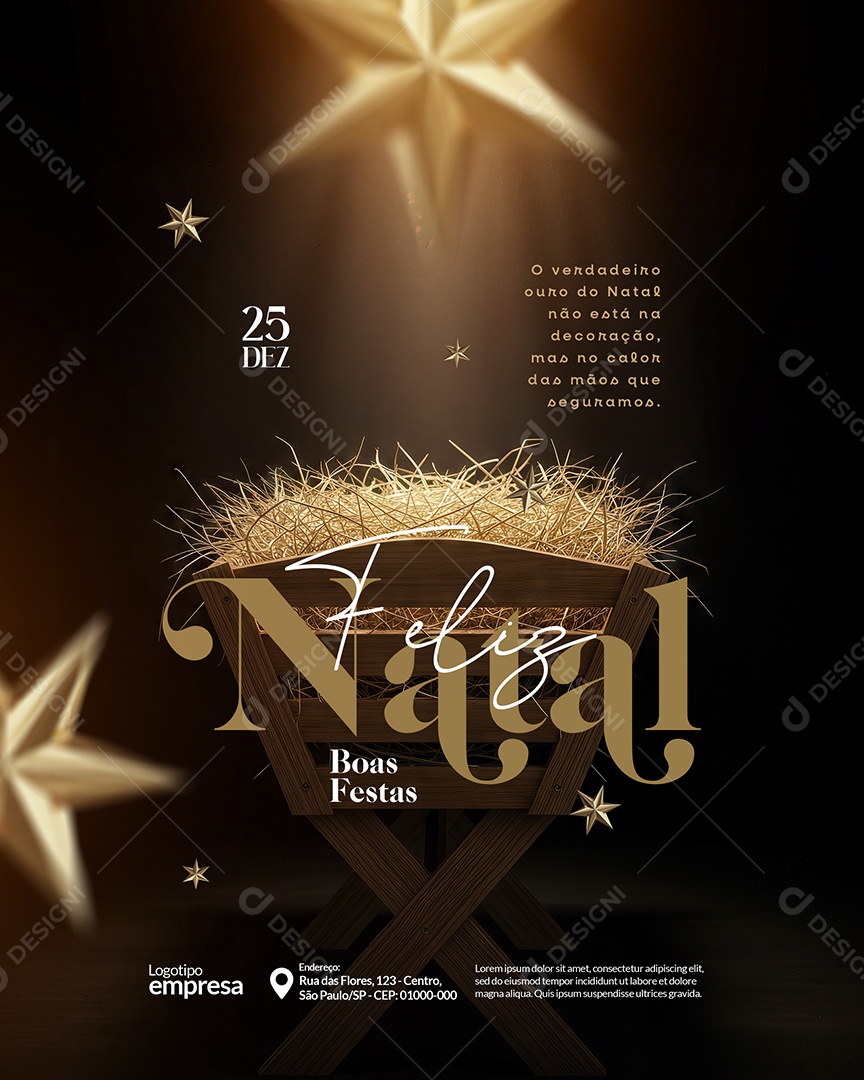 Feliz Natal Boas Festas 25 Social Media PSD Editável