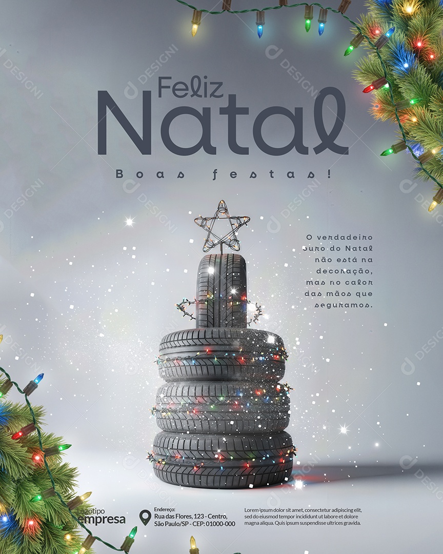 Feliz Natal o Verdadeiro ouro do Natal não Está Social Media PSD Editável