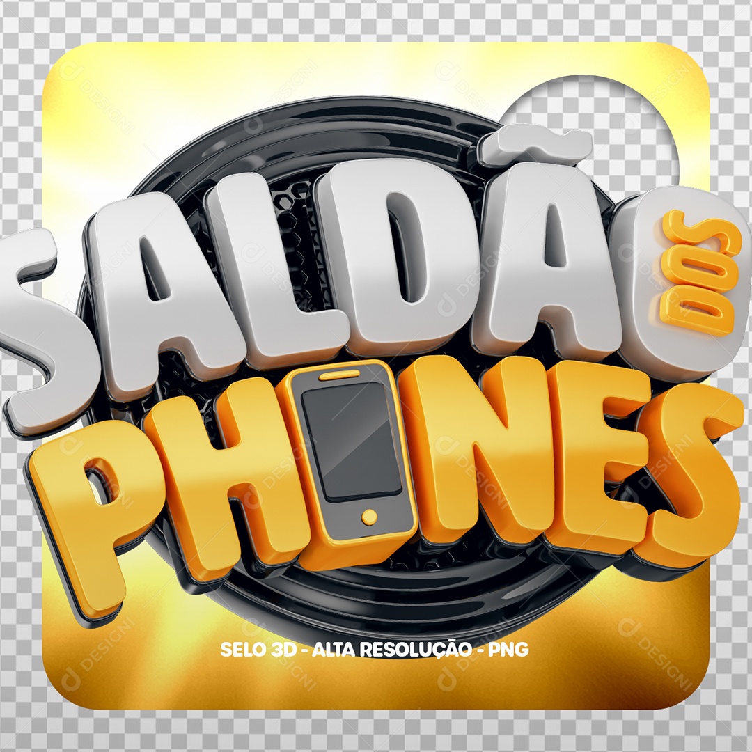 Saldão dos Phones Selo 3D para Composição PSD