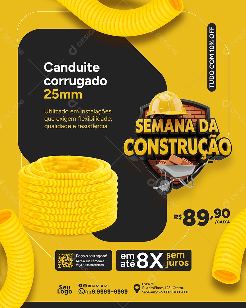 Loja de Materiais de Construção Canduite Social Media PSD Editável