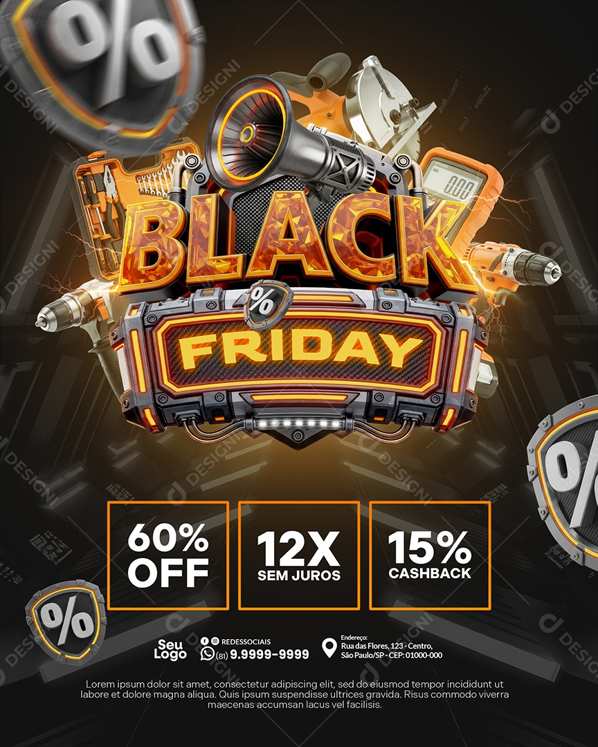 Promoção Black Friday Social Media PSD Editável