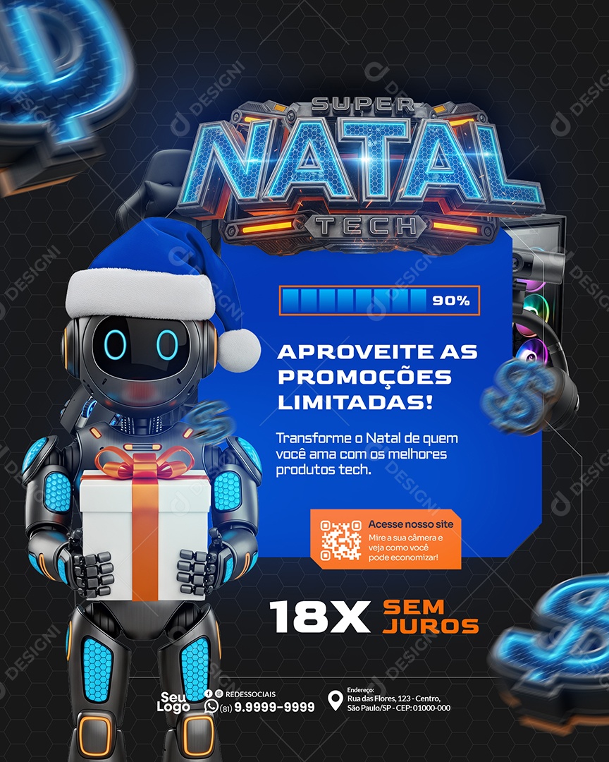 Promoção de Natal Aproveite as Promoções Social Media PSD Editável
