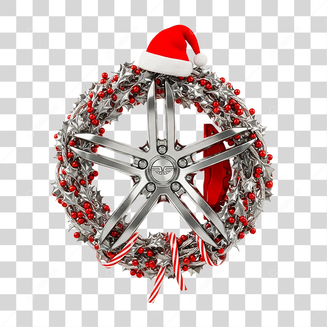 Guirlanda de Natal Alto Peça PNG Transparente