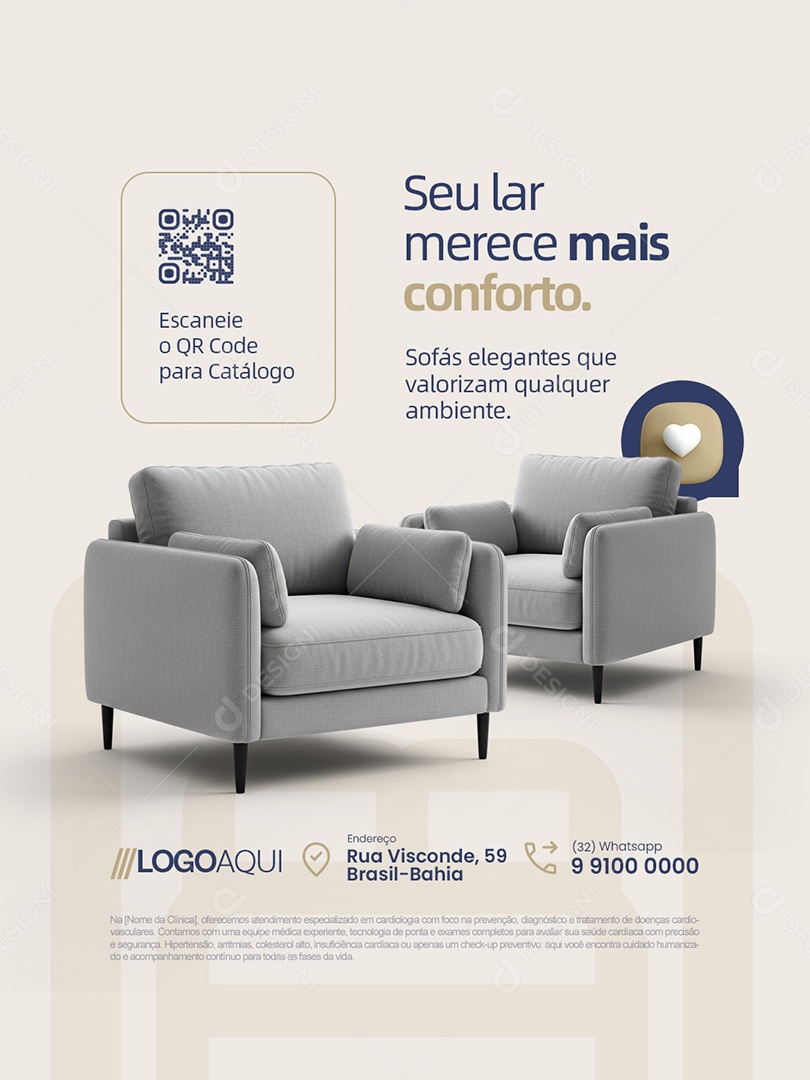 Loja de Colchões Seu Lar Merece Mais Conforto Social Media PSD Editável