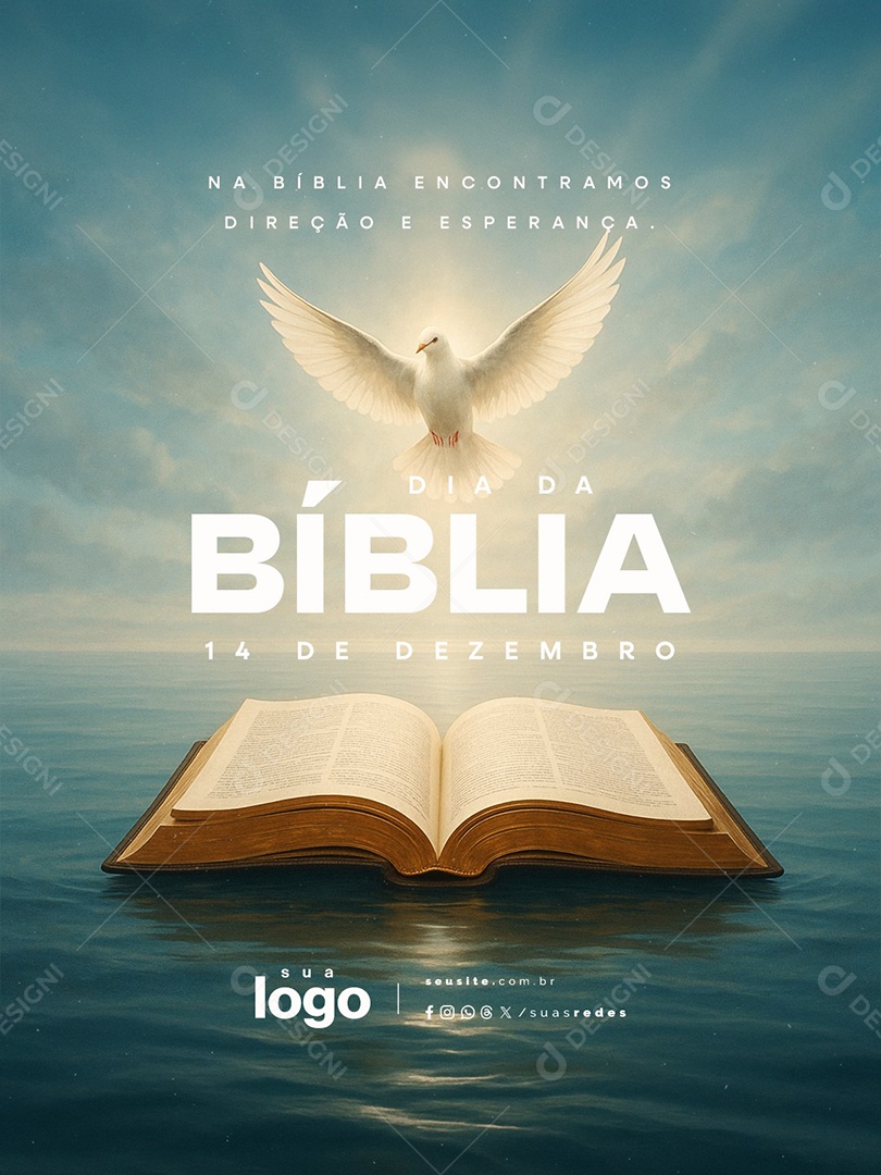 Dia da Bíblia 14 de Dezembro Social Media PSD Editável