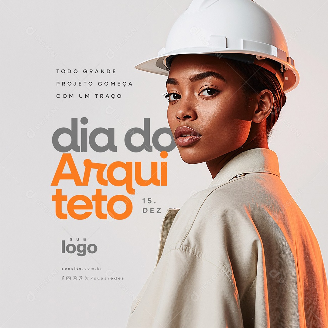 Dia do Arquiteto 15 de Dezembro Social Media PSD Editável