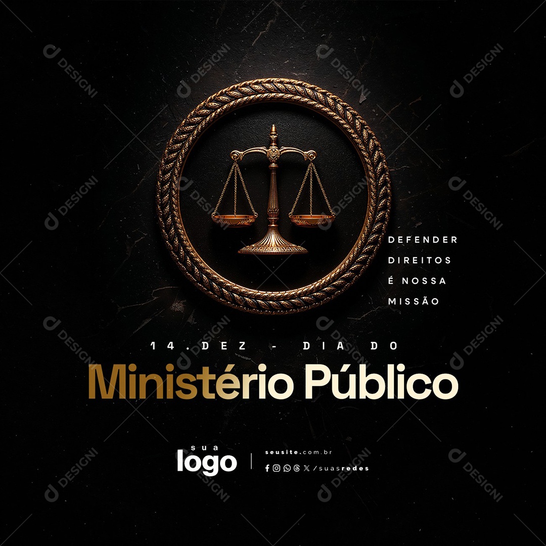 Dia do Ministério Público 14 de Dezembro Social Media PSD Editável