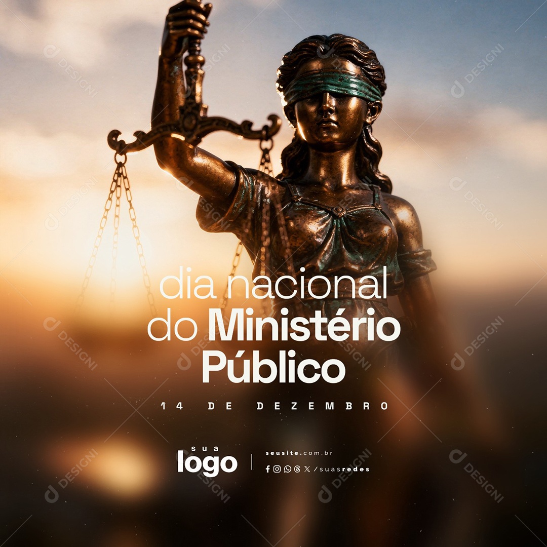 Dia Nacional do Ministério Público 14 de Dezembro Social Media PSD Editável