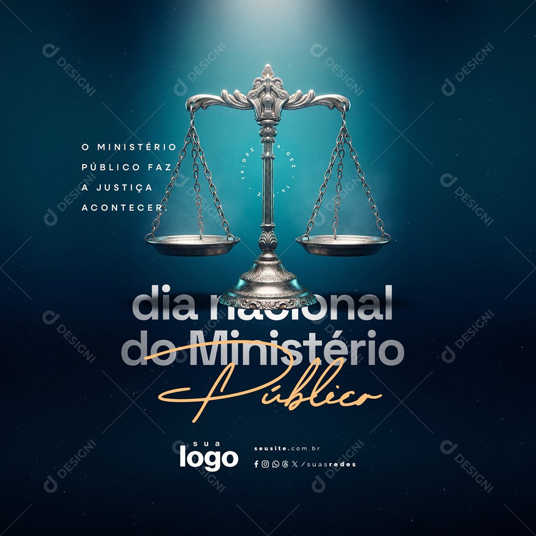 Dia Nacional do Ministério Público 14 de Dezembro Social Media PSD Editável