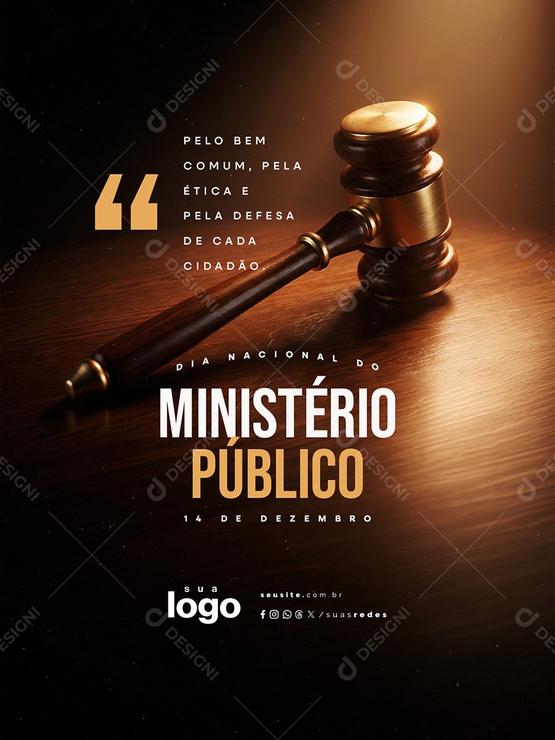 Dia Nacional do Ministério Público 14 de Dezembro Social Media PSD Editável