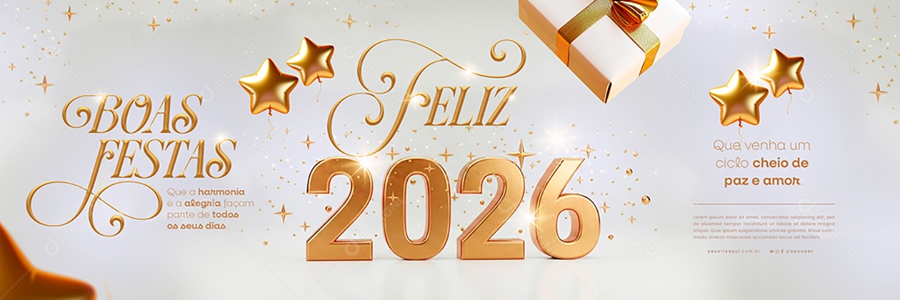 Carrossel Feliz Ano Novo 2026 01 de Janeiro Social Media PSD Editável