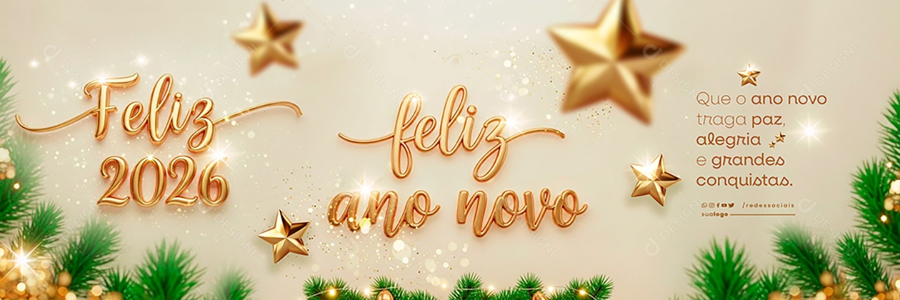 Carrossel Feliz Ano Novo 2026 01 de Janeiro Social Media PSD Editável