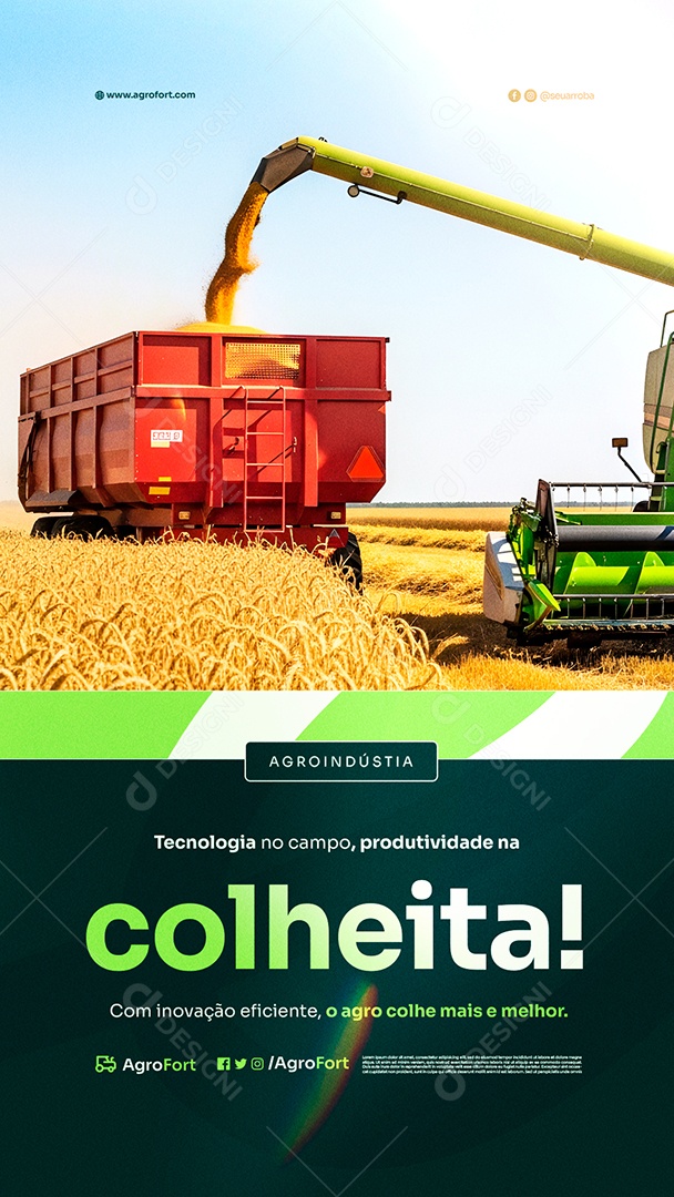 Story Agroindústria Tecnologia no Campo Social Media PSD Editável