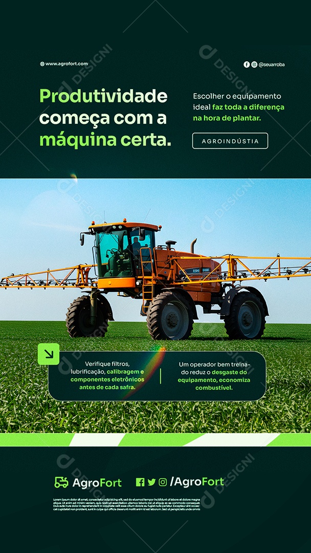 Story Agroindústria Produtividade Social Media PSD Editável