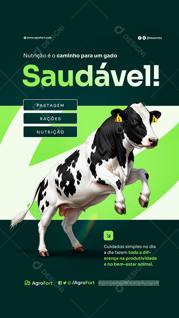 Story Agroindústria Nutrição é o Caminho Social Media PSD Editável