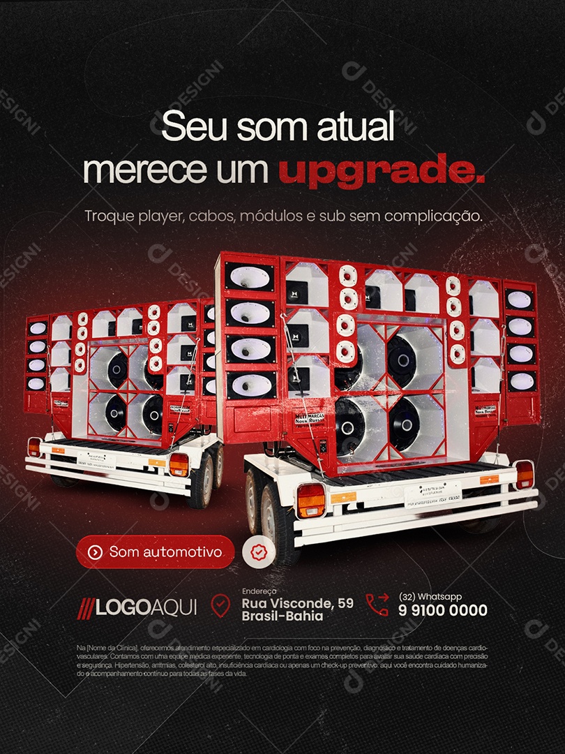 Som Automotivo Seu Som Atual Merece um Upgrade Social Media PSD Editável