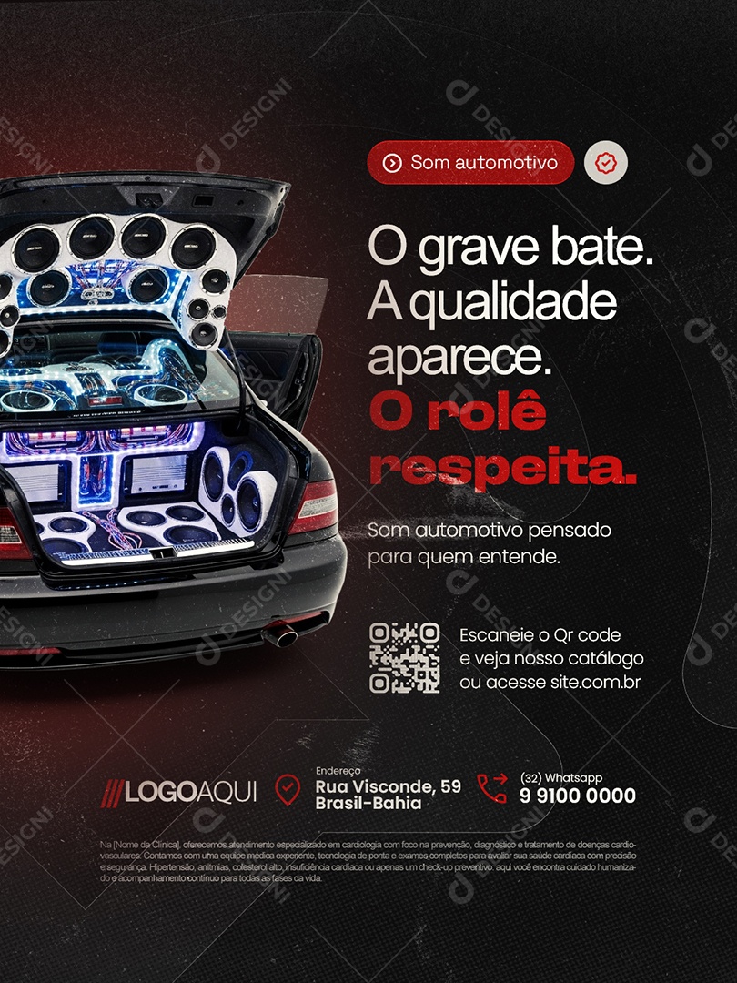 Som Automotivo O Rolê Respeita Social Media PSD Editável