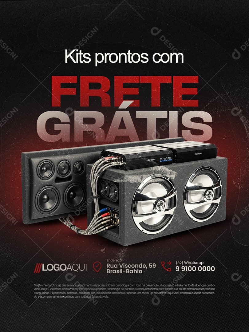 Som Automotivo Kits Prontos com Frete Grátis Social Media PSD Editável
