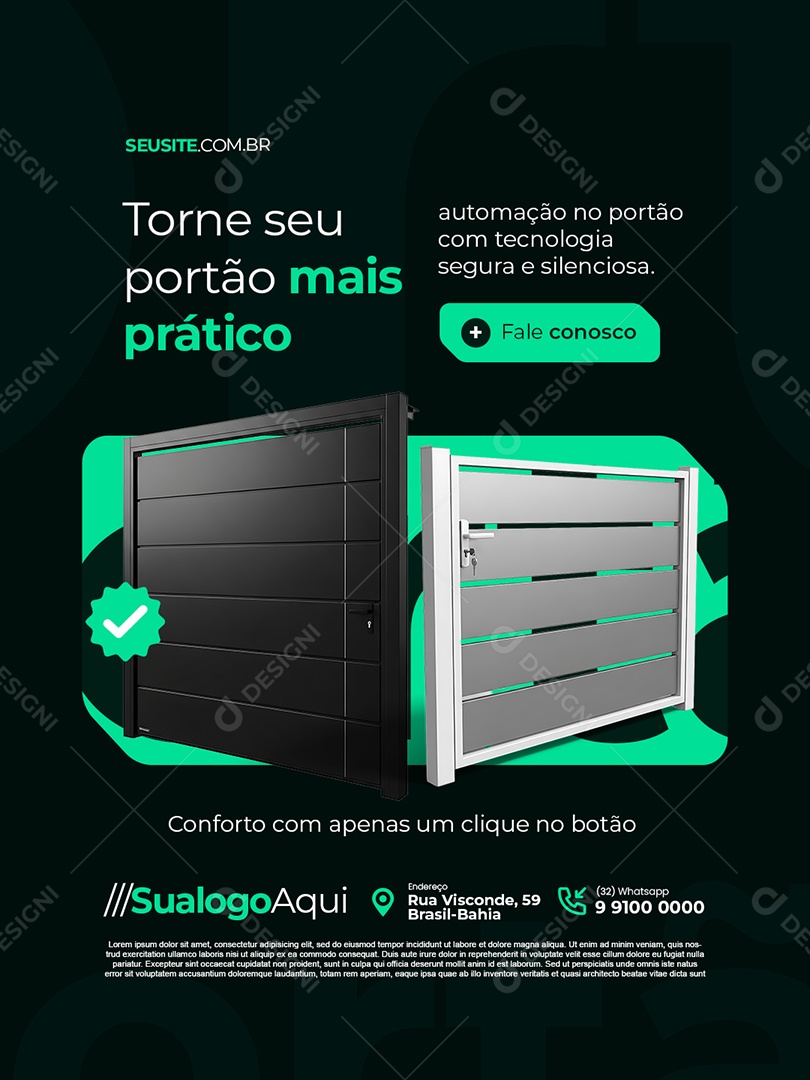 Serralheria Torne Seus Portão Mais Prático Social Media PSD Editável