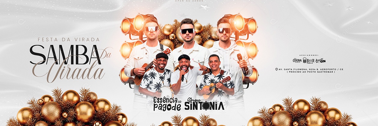 Carrossel Flyer Próximos Shows Festa da Virada Samba da Virada Social Media PSD Editável