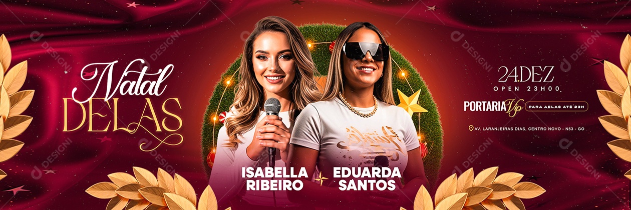 Carrossel Flyer Próximos Shows Natal Delas Social Media PSD Editável