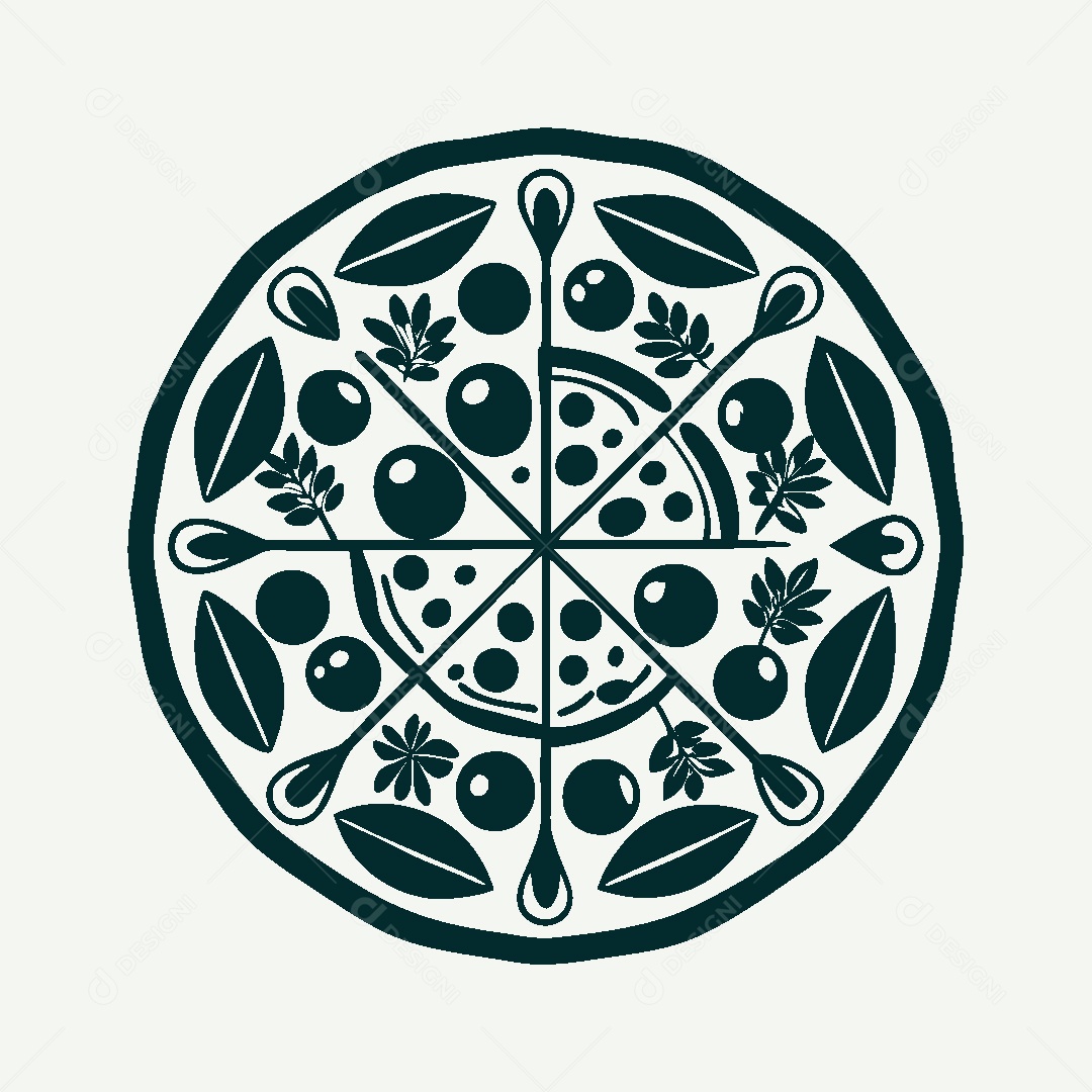 Modelo de Logo de Pizza Vetor EPS