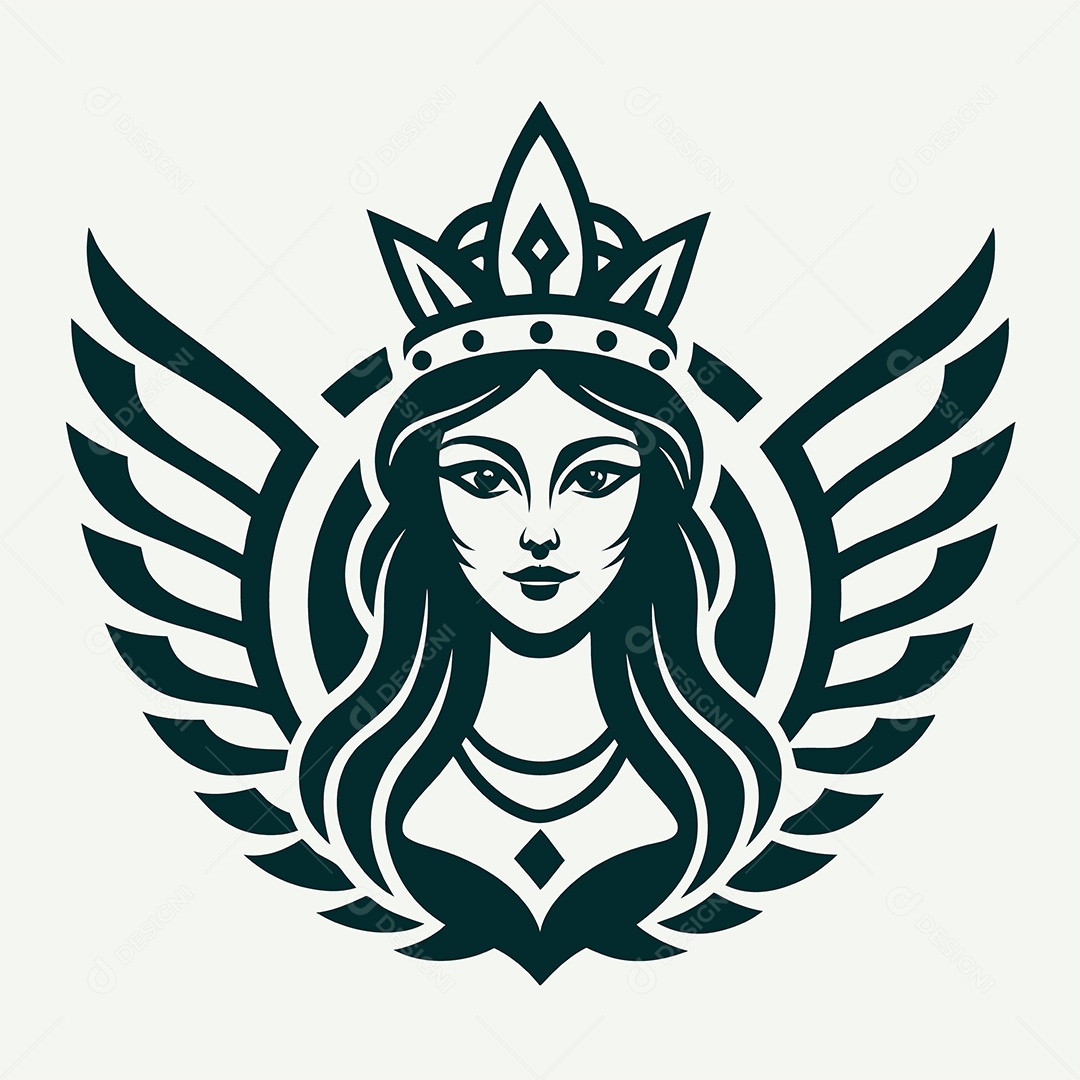 Modelo de Logo de Deusa Vetor EPS