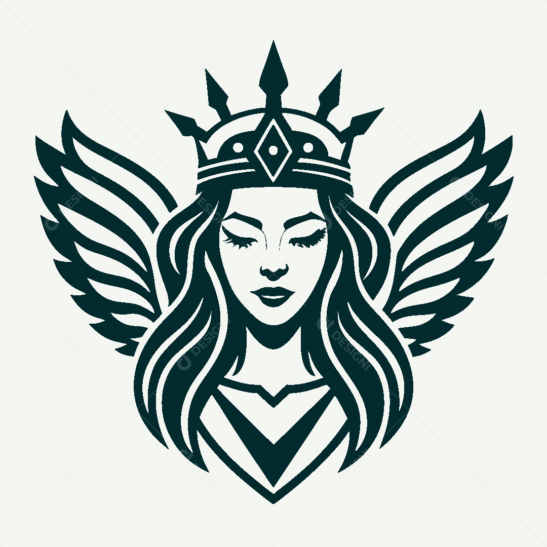 Modelo de Logo de Deusa Vetor EPS