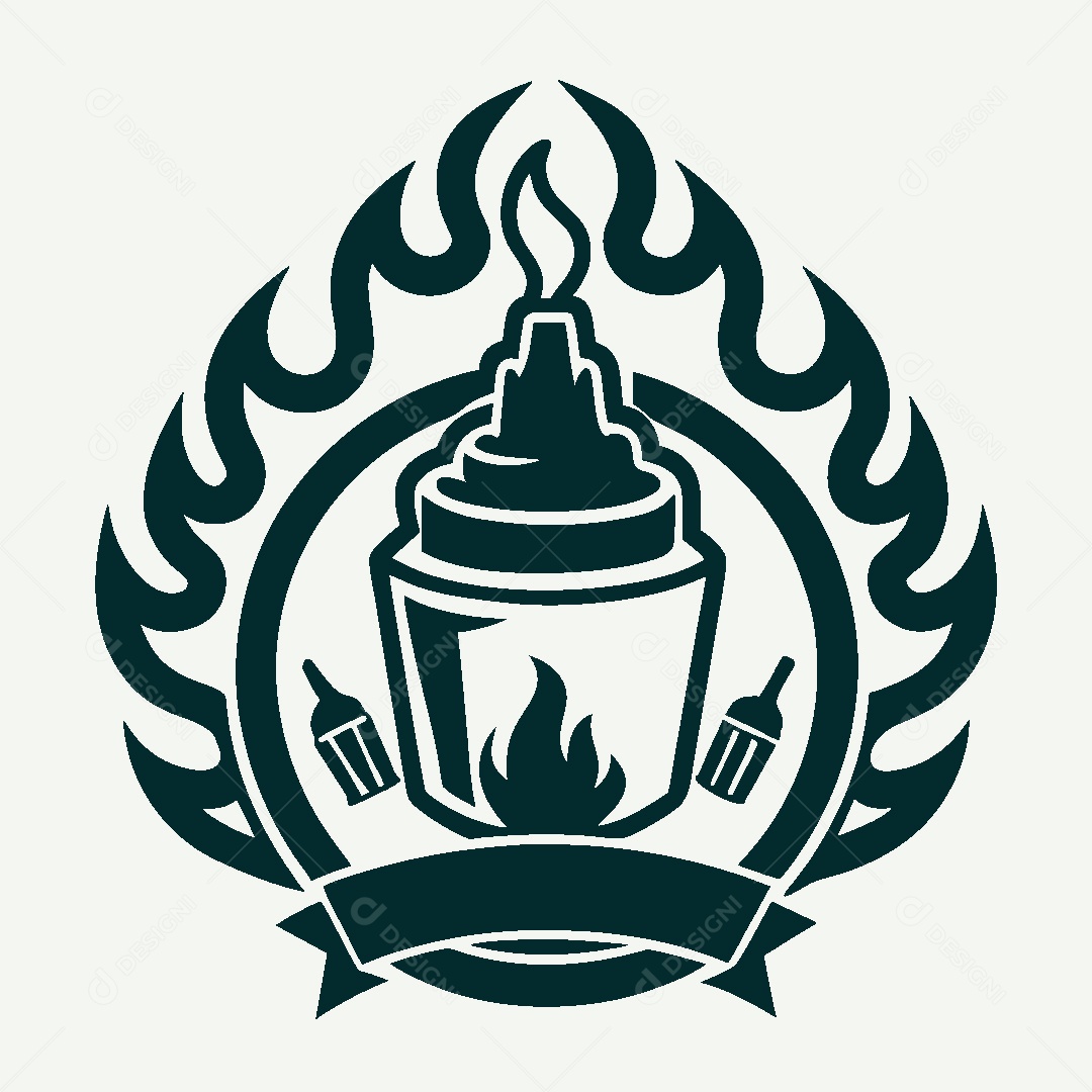 Modelo de Logo de Molho de Pimenta Vetor EPS