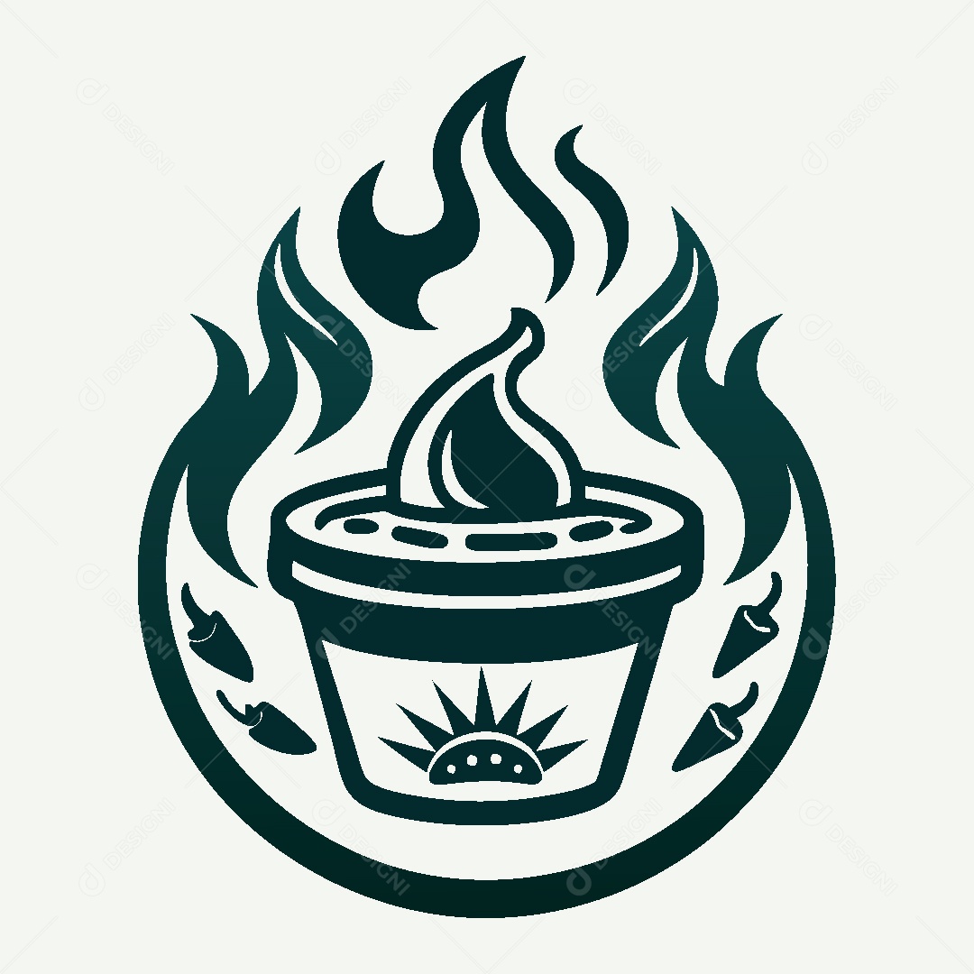 Modelo de Logo de Comida Quente Vetor EPS