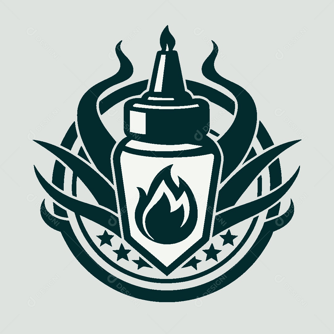 Modelo de Logo de Molho de Pimenta Vetor EPS