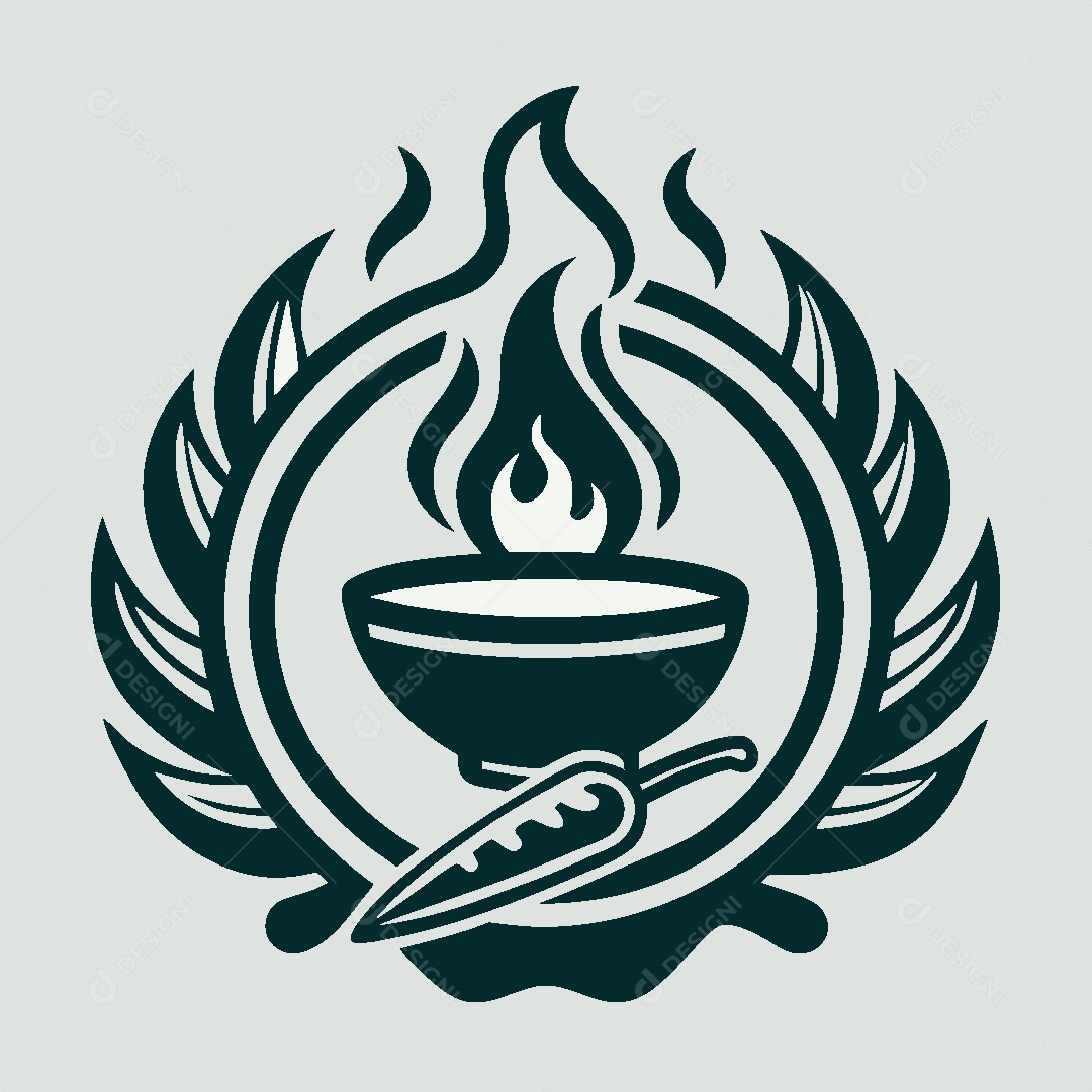 Modelo de Logo de Comida Quente Vetor EPS