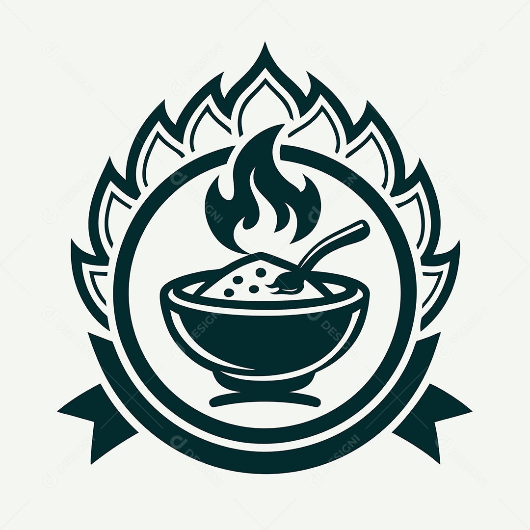 Modelo de Logo de Comida Quente Vetor EPS