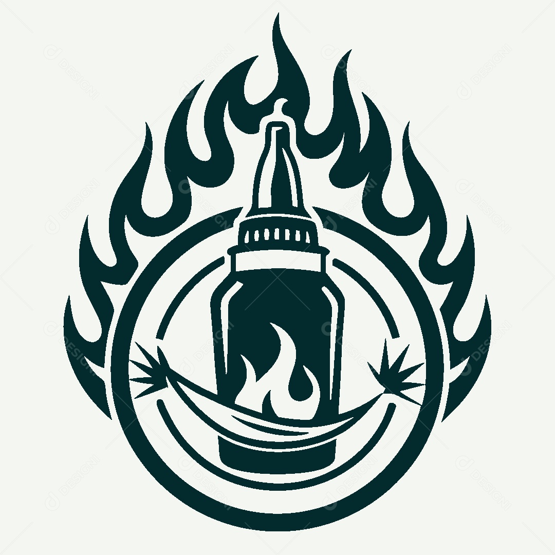 Modelo de Logo de Molho Pimenta Vetor EPS