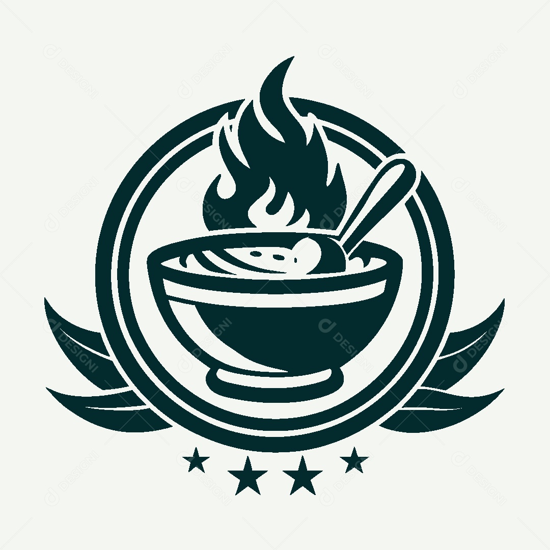 Modelo de Logo de Comida Quente Vetor EPS