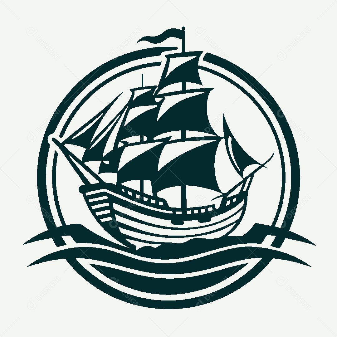 Modelo de Logo de Navio Vetor EPS